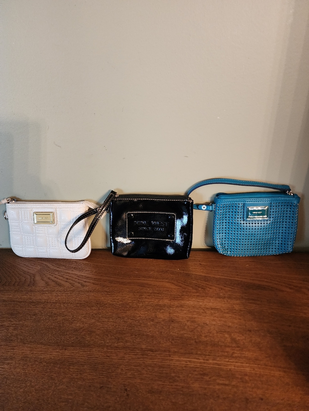 Set Of 3 Nine West Zipper Pouches